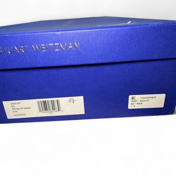 Stuart Weitzman 5050 Lift Over the Knee Flat Leather Boots Black, NEW IN BOX - 7 - Picture 15 of 16